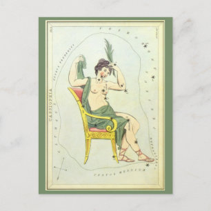 Vintage Astronomy, Cassiopeia Constellation Stars Postcard