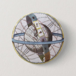 Vintage Astronomy, Celestial by Andreas Cellarius 6 Cm Round Badge