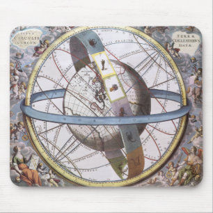 Vintage Astronomy, Celestial by Andreas Cellarius Mouse Mat