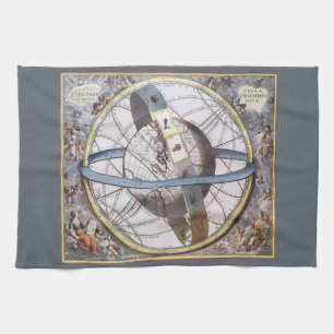 Vintage Astronomy, Celestial by Andreas Cellarius Tea Towel
