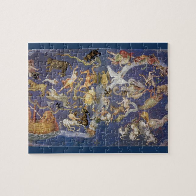 Vintage Astronomy Celestial Constellations Fresco Jigsaw Puzzle (Horizontal)