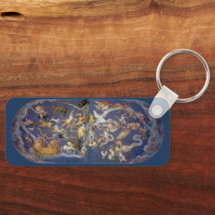 Vintage Astronomy Celestial Constellations Fresco Key Ring
