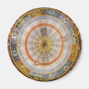 Vintage Astronomy Celestial Copernican Planisphere Magnet