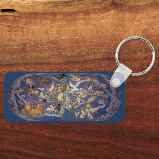 Vintage Astronomy Celestial Fresco, Constellations Key Ring (Front)