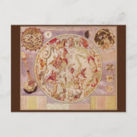 Vintage Astronomy, Celestial Map by Carel Allard