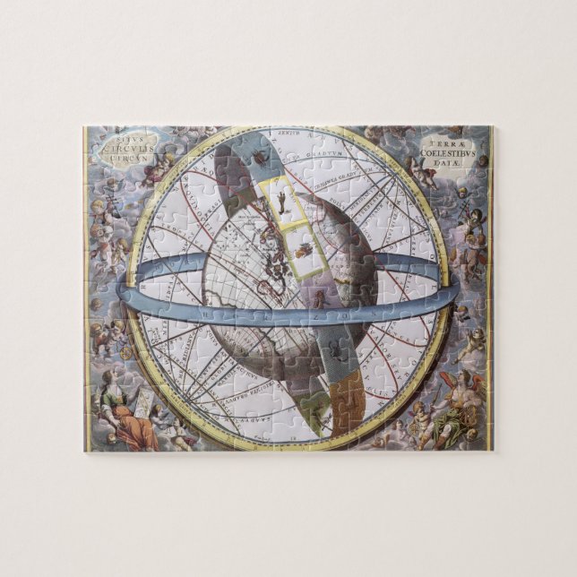 Vintage Astronomy, Celestial Planisphere Zodiac Jigsaw Puzzle (Horizontal)