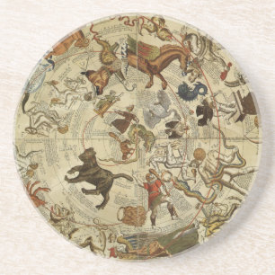 Vintage Astronomy, Celestial Sky Map Star Chart Coaster