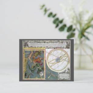 Vintage Astronomy, Comet Path by Matthaeus Seutter