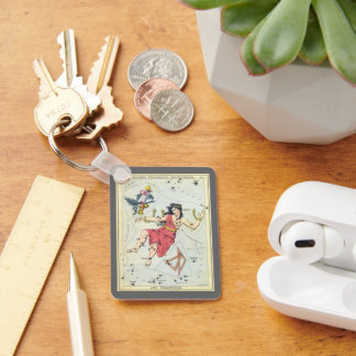 Vintage Astronomy, Constellation Stars, Andromeda Key Ring