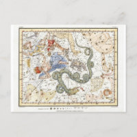 Vintage Astronomy Constellations Map
