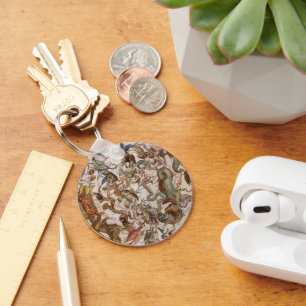 Vintage Astronomy, Constellations of Southern Sky Key Ring