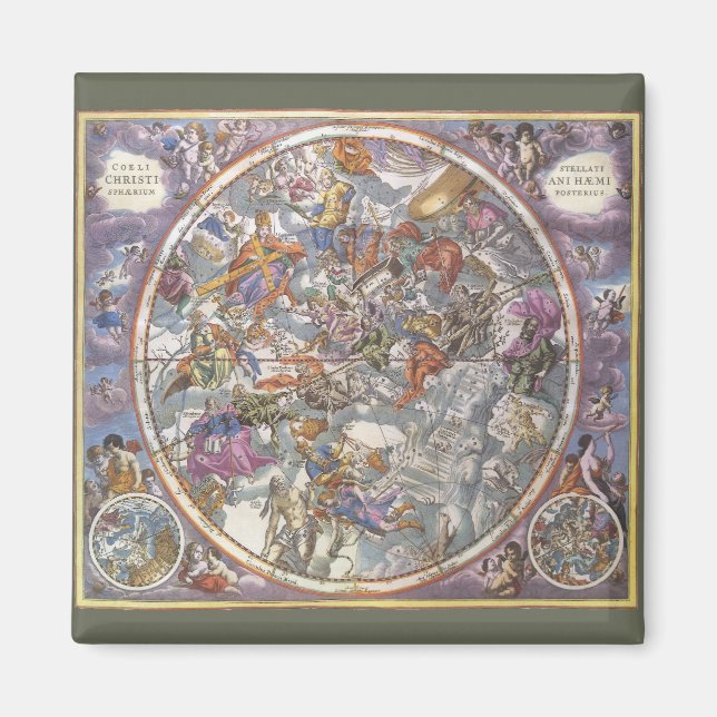 Vintage Astronomy, Map of Christian Constellations Magnet (Front)