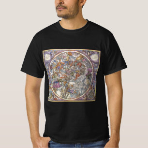 Vintage Astronomy, Map of Christian Constellations T-Shirt