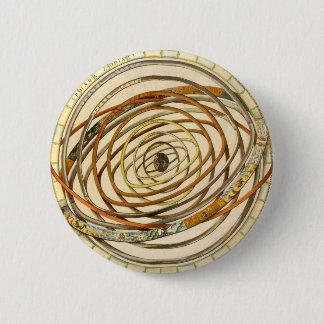 Vintage Astronomy Orbit Planets, Andreas Cellarius 6 Cm Round Badge