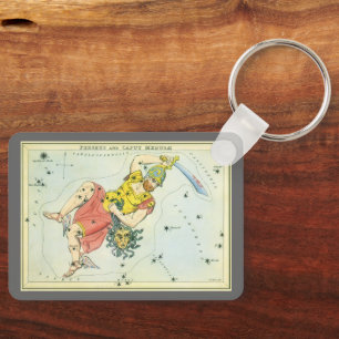 Vintage Astronomy, Perseus and Caput Medusa Key Ring