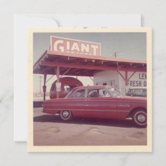 Vintage "At the Store, August 1962" Flat Note Card