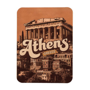 vintage Athens capital of Greece gifts Magnet 