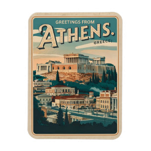 vintage Athens capital of Greece gifts Magnet