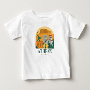 Vintage Athens Greece Travel – Parthenon Baby T-Shirt