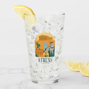 Vintage Athens Greece Travel – Parthenon Glass