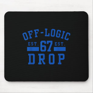 Vintage Athletic Off Logic 67 Drop Retro Funny Var Mouse Mat