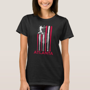 Vintage Atlanta Baseball Soul American US Flag T-Shirt
