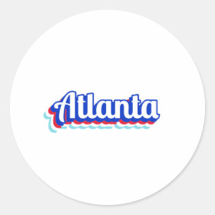 Vintage Atlanta  Classic Round Sticker