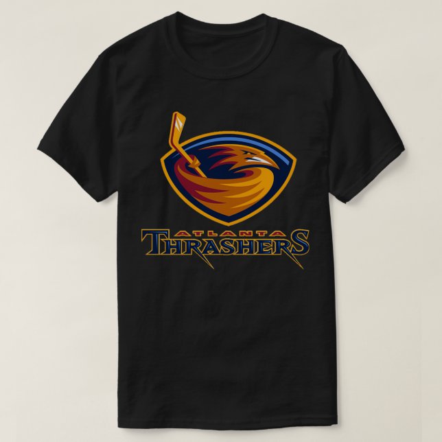 Vintage Atlanta Hockey Retro Thrashers Sticker T-Shirt (Design Front)