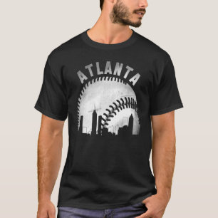 Vintage Atlanta Skyline City Baseball T-Shirt