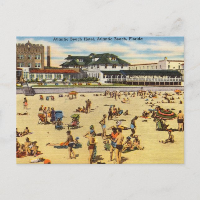 Vintage, Atlantic Beach Hotel, Florida Postcard (Front)
