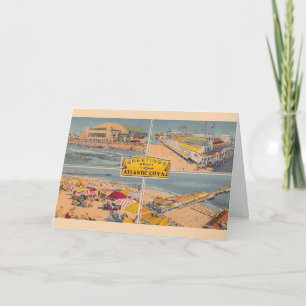 Vintage Atlantic City Illustrated Card