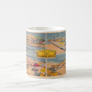 Vintage Atlantic City Illustrated Mug