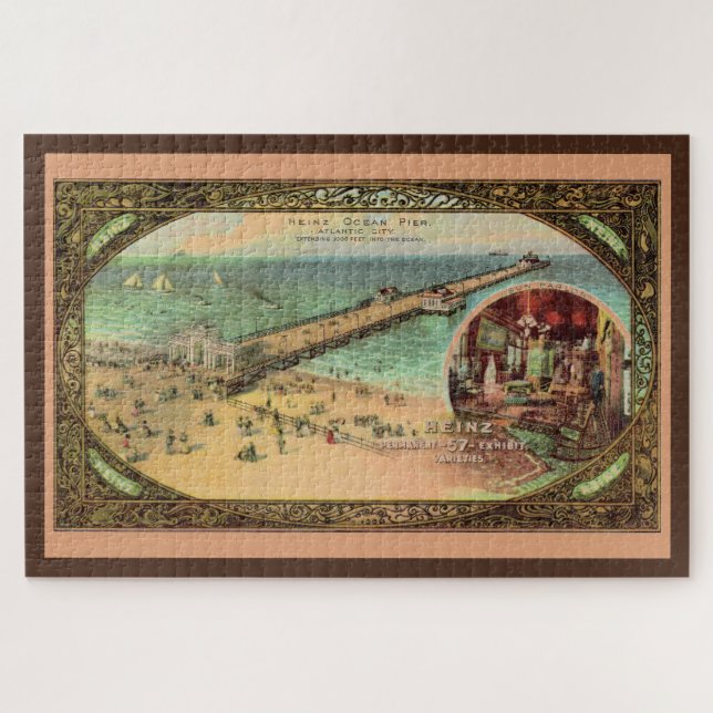 Vintage Atlantic City Pier Large Puzzle (Horizontal)