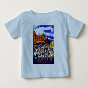 Vintage Atlantic City Train Travel Baby T-Shirt