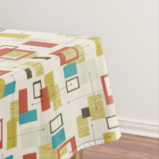 Vintage Atomic Tiki Design Tablecloth