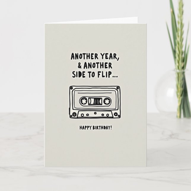 Vintage Audio Birthday Card (Front)