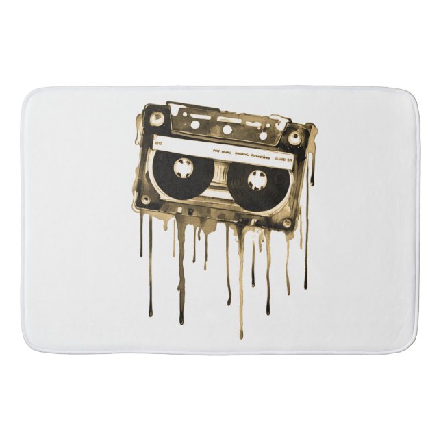 Vintage audiocassette bath mat (Front)