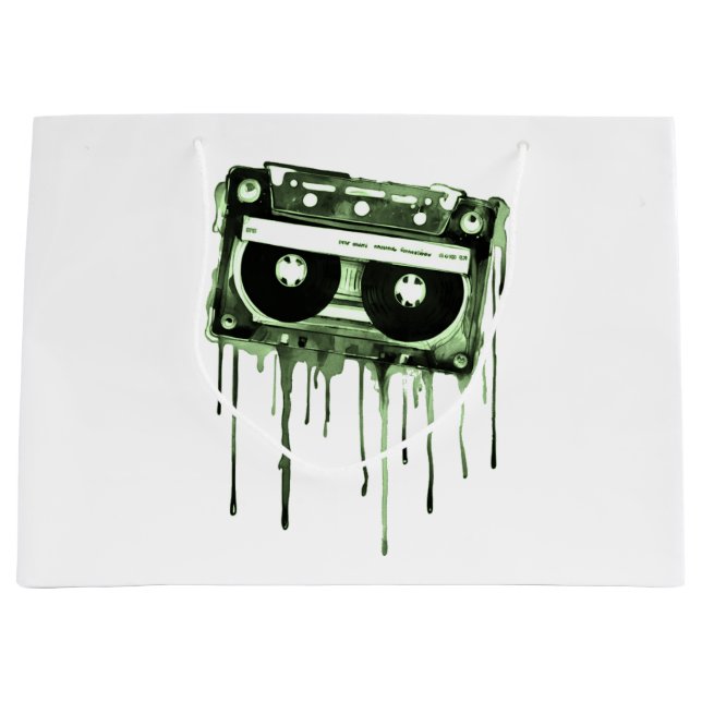 Vintage audiocassette large gift bag (Front)