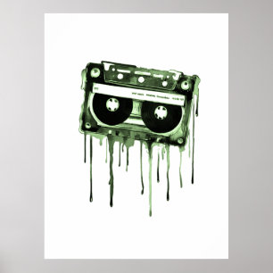 Vintage audiocassette poster