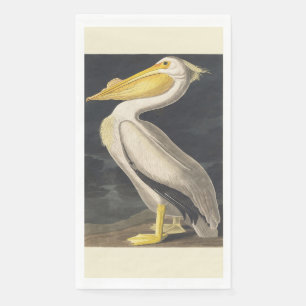 Vintage Audubon American White Pelican Bird Art Napkin