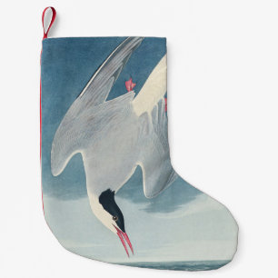 Vintage Audubon Arctic Tern Coastal Bird Art Small Christmas Stocking