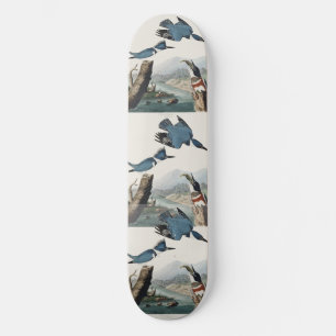 Vintage Audubon Belted Kingfisher Bird Art Skateboard