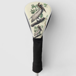 Vintage Audubon Brown Pelican Coastal Bird Art Golf Head Cover