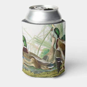 Vintage Audubon Mallard Duck Wildlife Art Can Cooler