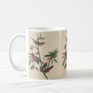 Vintage Audubon Painted Bunting Colourful Bird Art Coffee Mug