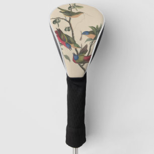 Vintage Audubon Painted Bunting Colourful Bird Art Golf Head Cover