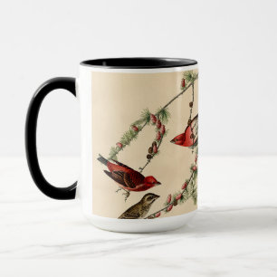 Vintage Audubon Purple Finch Bird Painting Gift   Mug