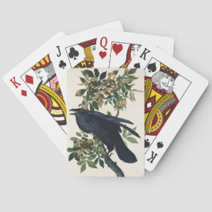 Vintage Audubon Raven Bird Nature Art Playing Cards