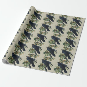 Vintage Audubon Raven Bird Nature Art Wrapping Paper