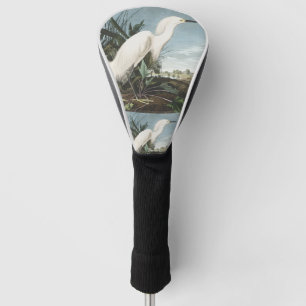 Vintage Audubon Snowy Heron White Egret Bird Art Golf Head Cover